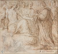 Christ Healing the Sick (a double-sided drawing)