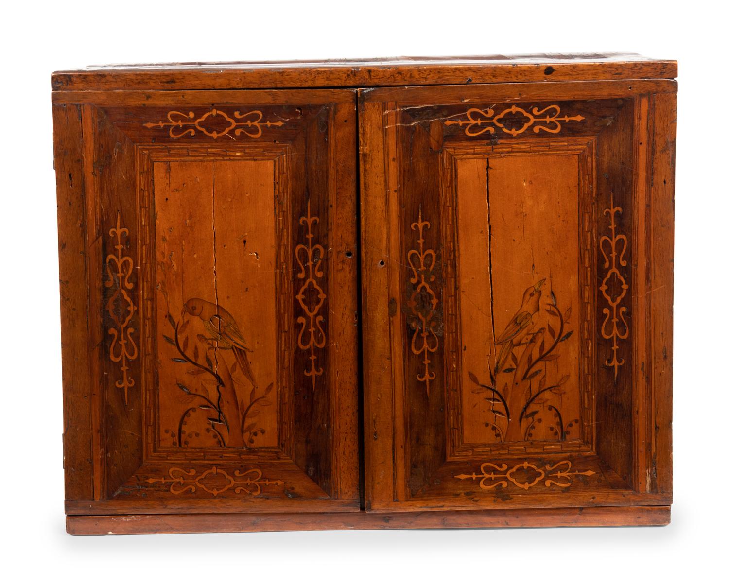 A Dutch Marquetry Jewelry Box