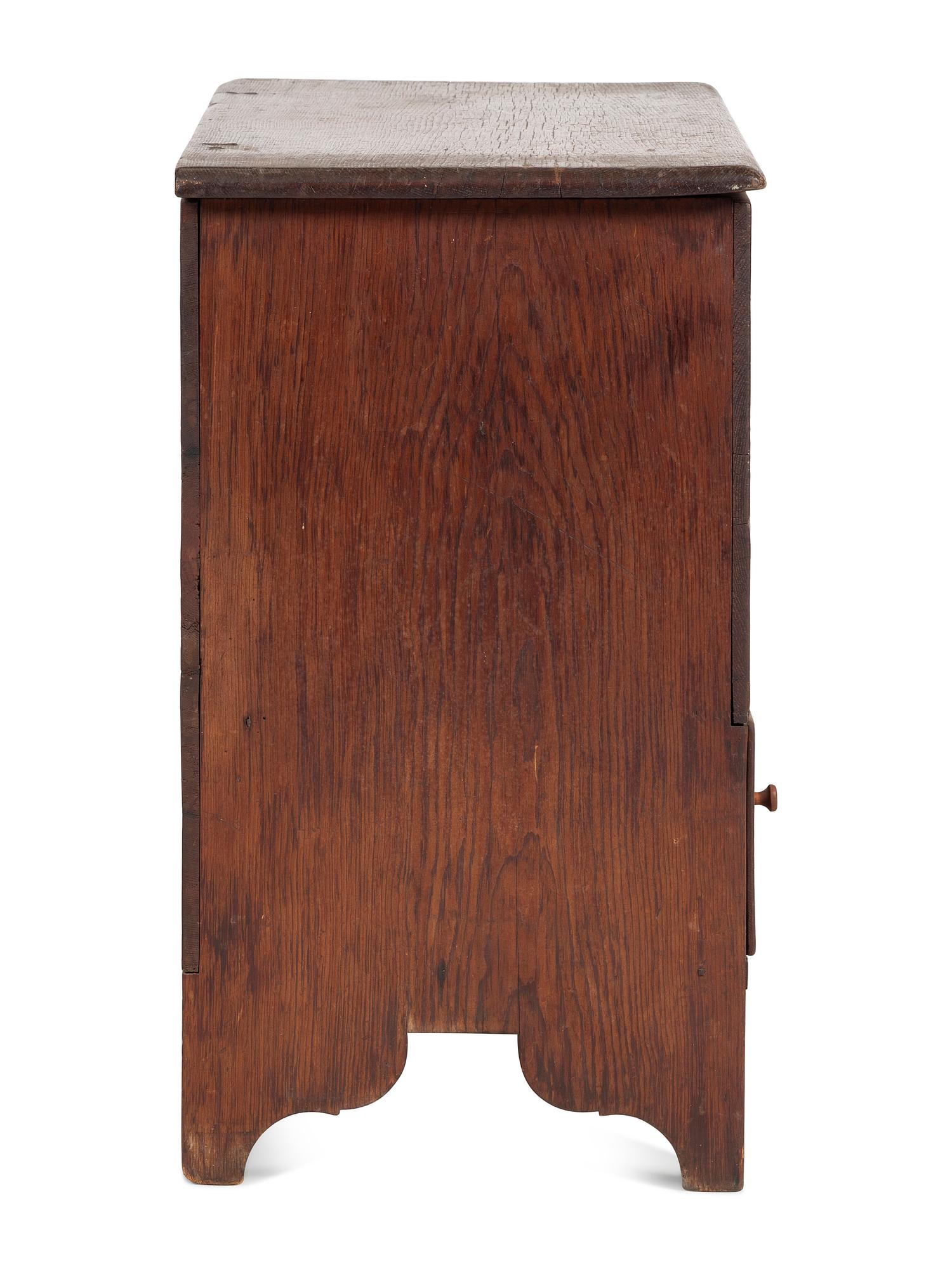 A Country Federal Stained Pine One-Drawer Blanket Chest