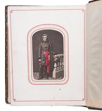 Patriotic album containing 24 engraved CDVs of Union generals. New York: Leavitt & Allen, 1862.