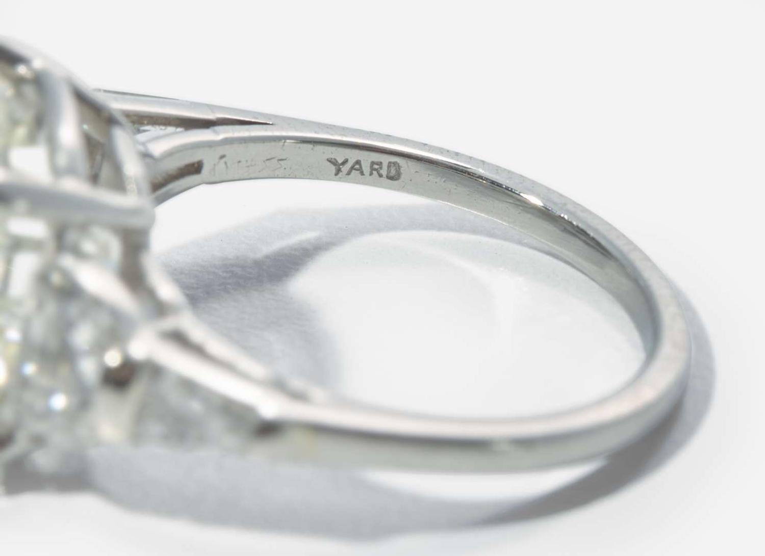 A Raymond Yard 6.53 Carat Round Brilliant-Cut Diamond and Platinum Ring