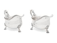 A Pair of George III Silver Sauce Boats