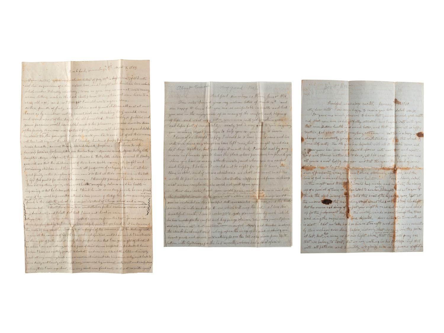 [WESTWARD EXPANSION]. A collection of 19th century diaries, journals, and letters highlighted by the Weldon family settlers' archive.