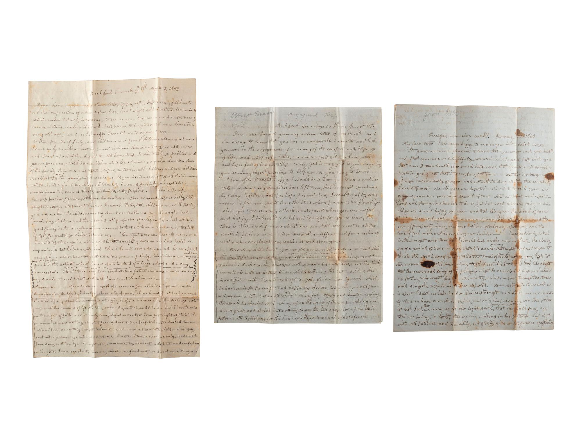 [WESTWARD EXPANSION]. A collection of 19th century diaries, journals, and letters highlighted by the Weldon family settlers' archive.