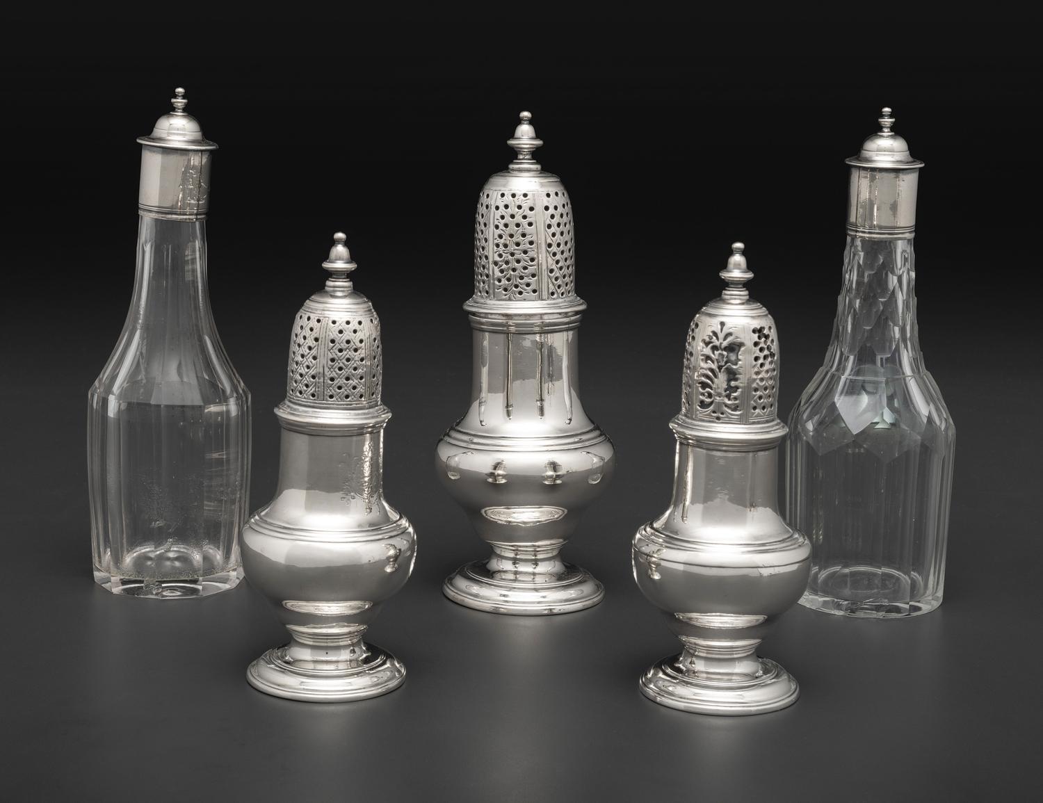 A George II Silver Cruet Set