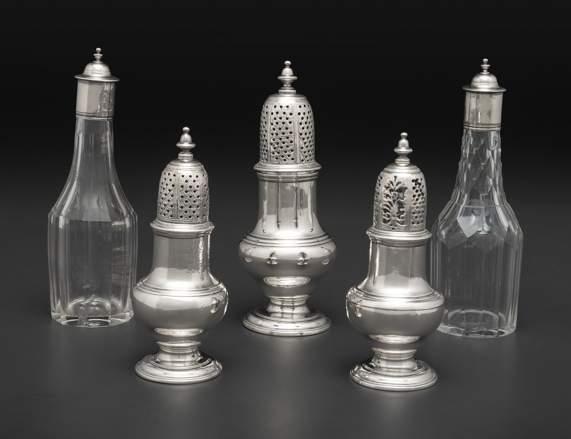 A George II Silver Cruet Set