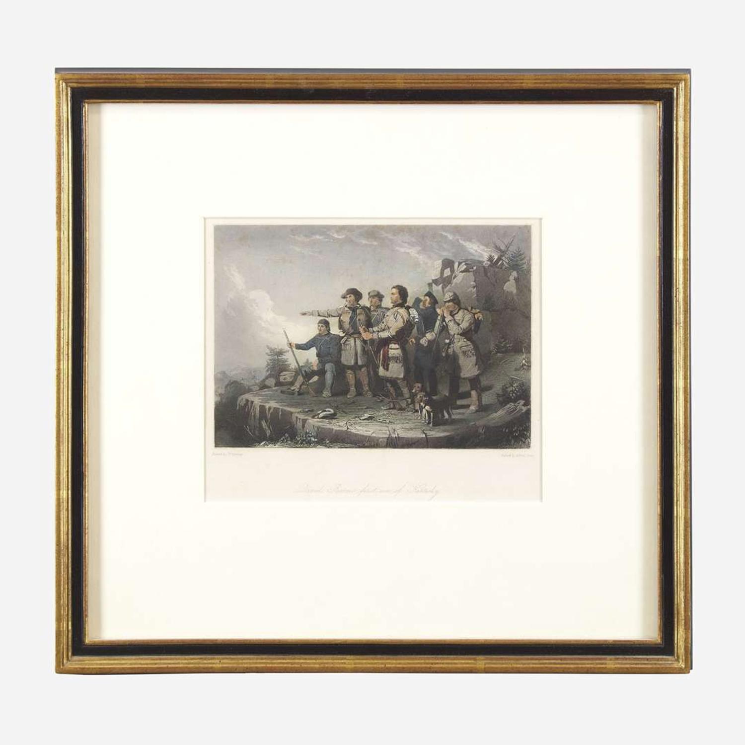 After William Tylee Ranney (1813-1857) Two Works: Daniel Boone's First View of Kentucky and The Trapper's Last Shot, 1850