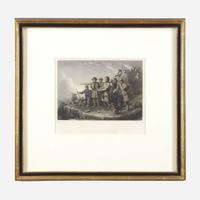 After William Tylee Ranney (1813-1857) Two Works: Daniel Boone's First View of Kentucky and The Trapper's Last Shot, 1850