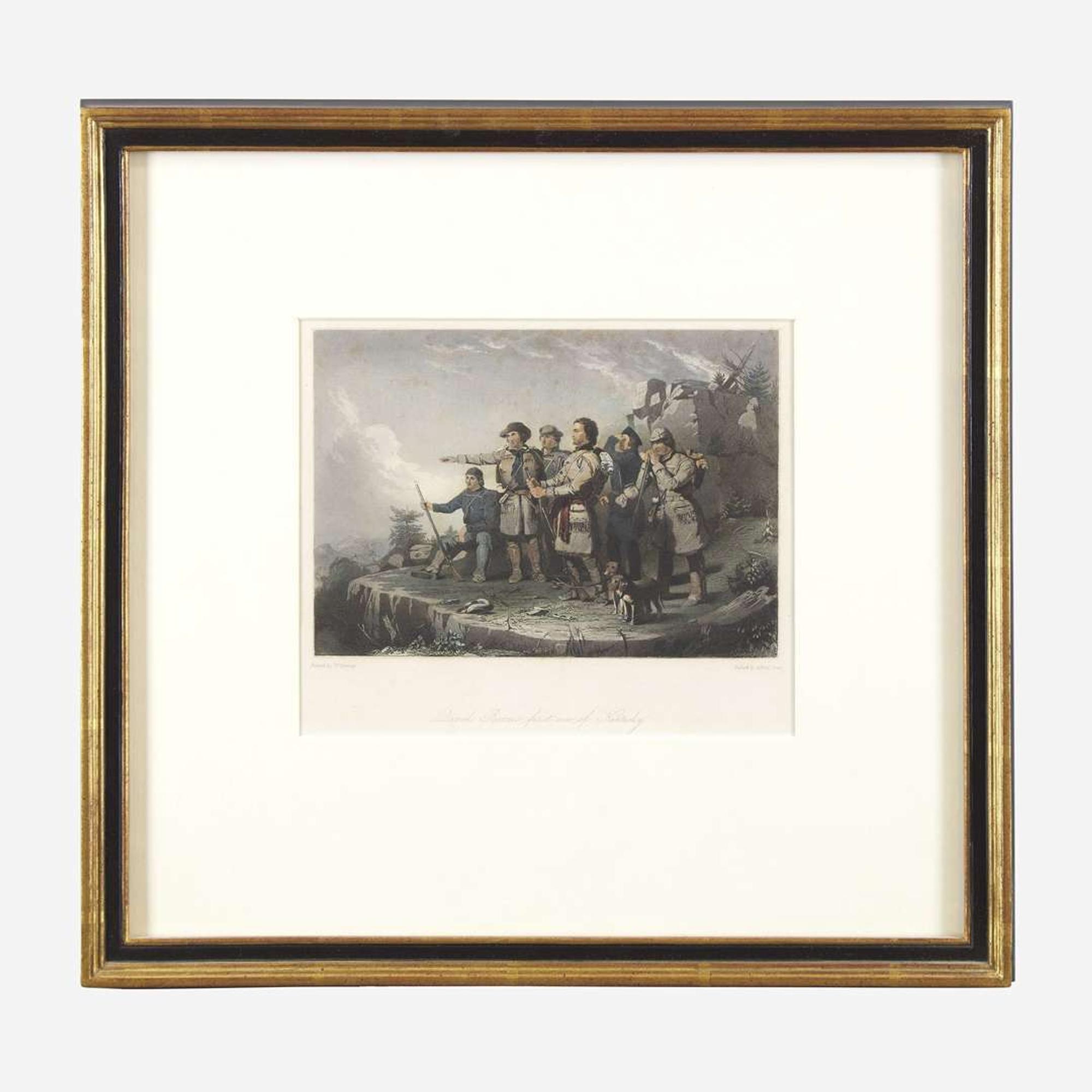 After William Tylee Ranney (1813-1857) Two Works: Daniel Boone's First View of Kentucky and The Trapper's Last Shot, 1850