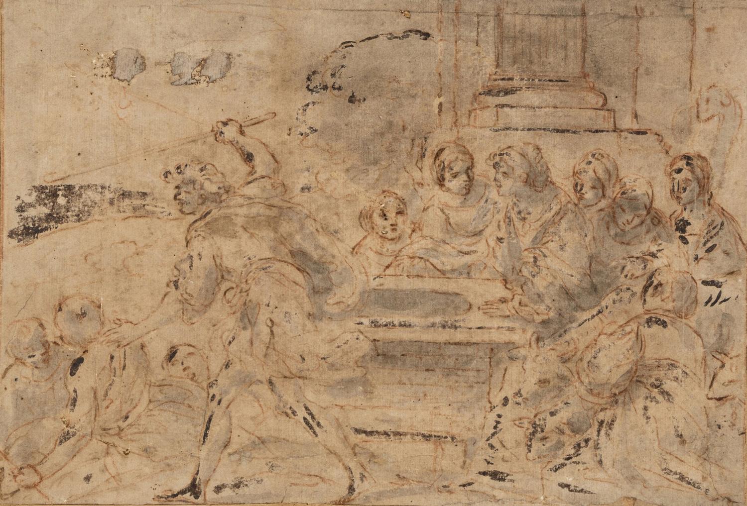 Style of Pietro da Cortona (Italian, 1596–1669) — Untitled (A Heated Discussion)