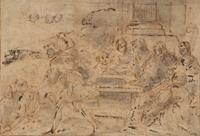 Style of Pietro da Cortona (Italian, 1596–1669) — Untitled (A Heated Discussion)