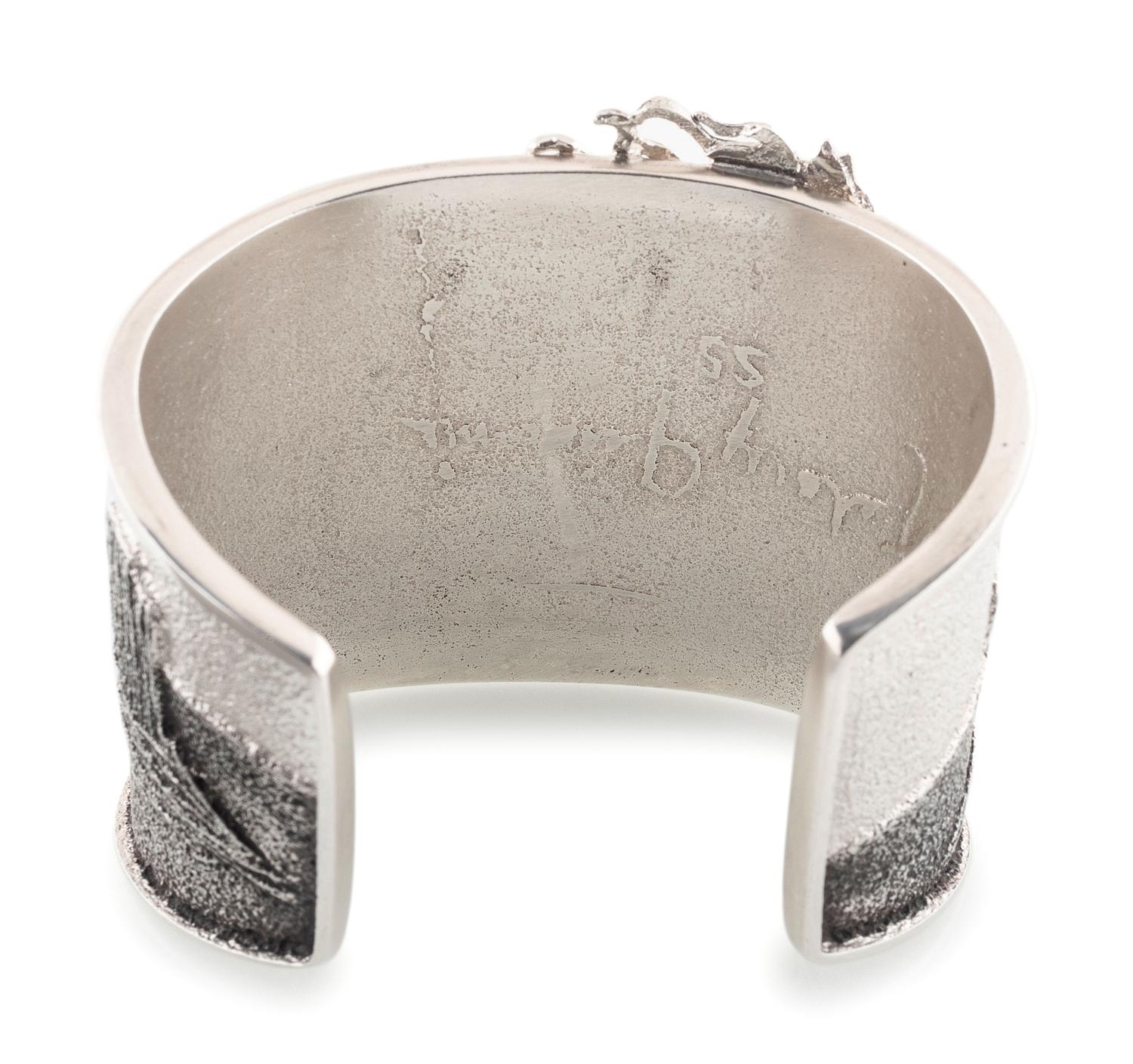 Sterling Silver Tufa Cast Cuff Bracelet