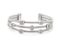 A Sterling Silver and Diamond 'Confetti' Cuff, David Yurman,