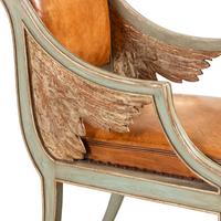 A Pair of Swedish Neoclassical Style Painted Armchairs