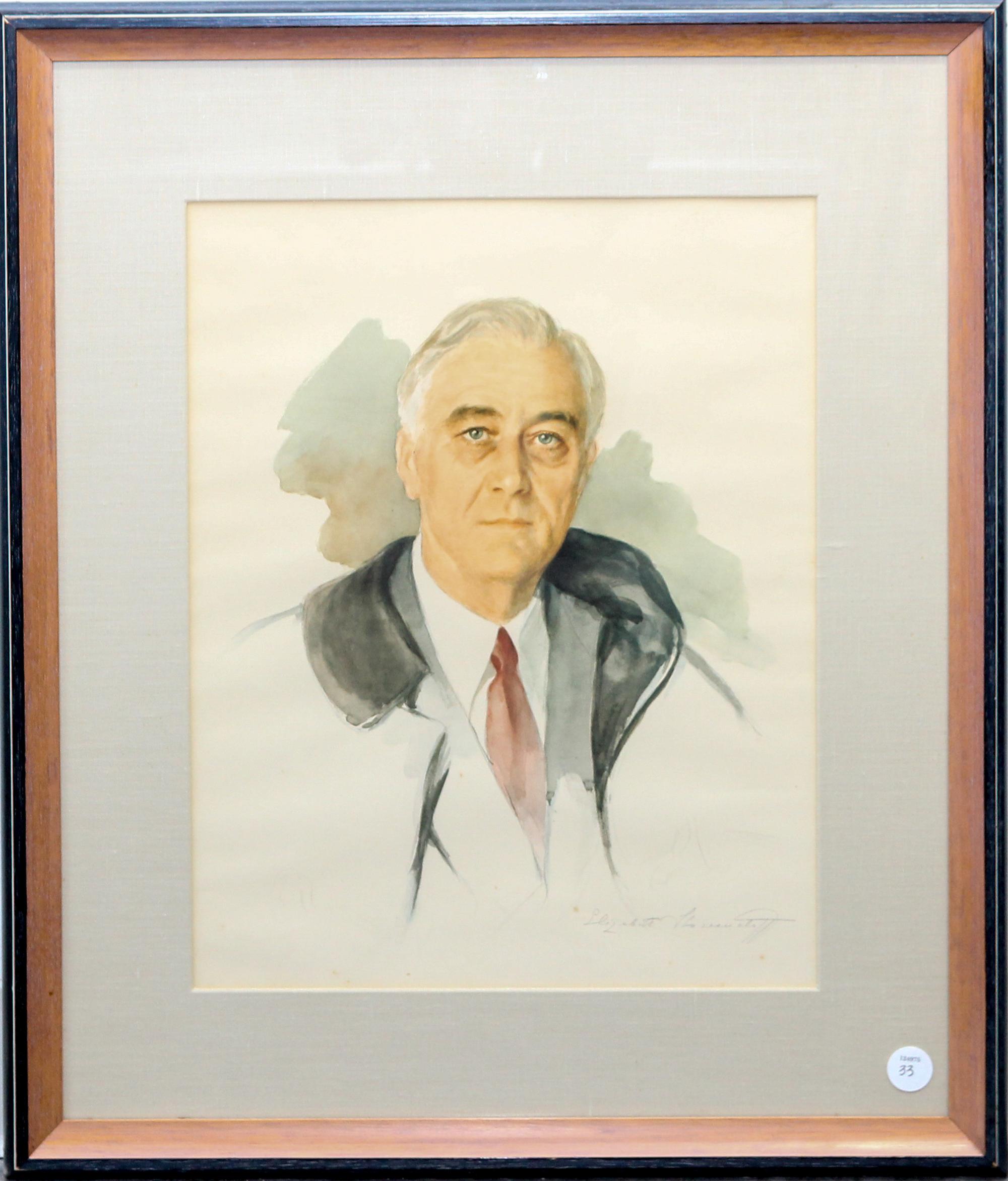Elizabeth Shoumatoff, (American/Russian, 1888-1980), Franklin D. Roosevelt, 1952