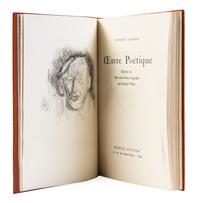 (VILLON, JACQUES) GANZO, ROBERT. Oeuvre poetique. Paris, 1957. Bound by Devauchelle. Limited, signed, additional suite of etchings.