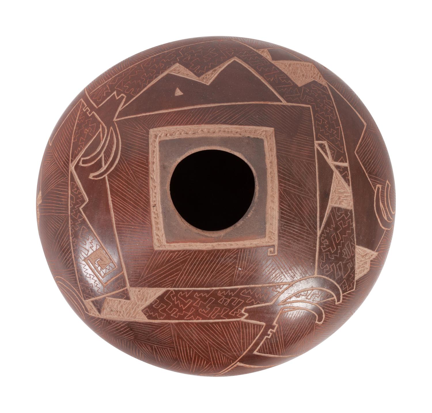 Sgraffito Jar, with Pronghorn Deer