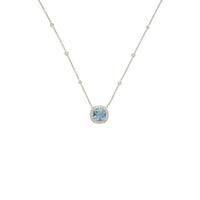 Penny Preville, Aquamarine, Diamond, and White Gold Pendant Necklace