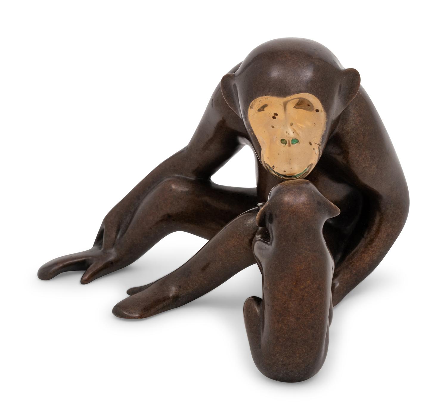 Chimp and Baby Sculpture edition 199/250