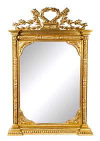 A Louis XVI Style Giltwood Mirror Height 84 inches. — 20TH CENTURY