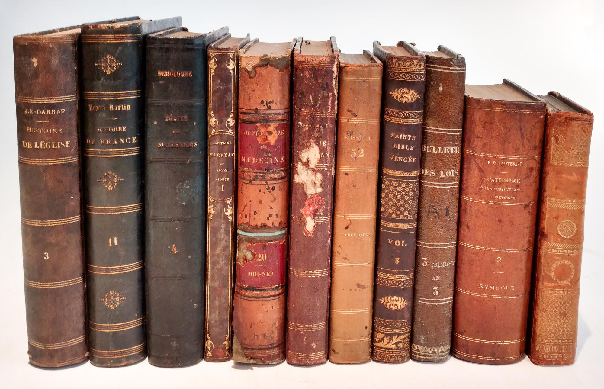 A Group of Leather Bound Books