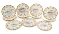 A Set of 14 Royal Doulton Porcelain Fish Plates Diameter 8 1/2 inches. — EARLY 20TH CENTURY
