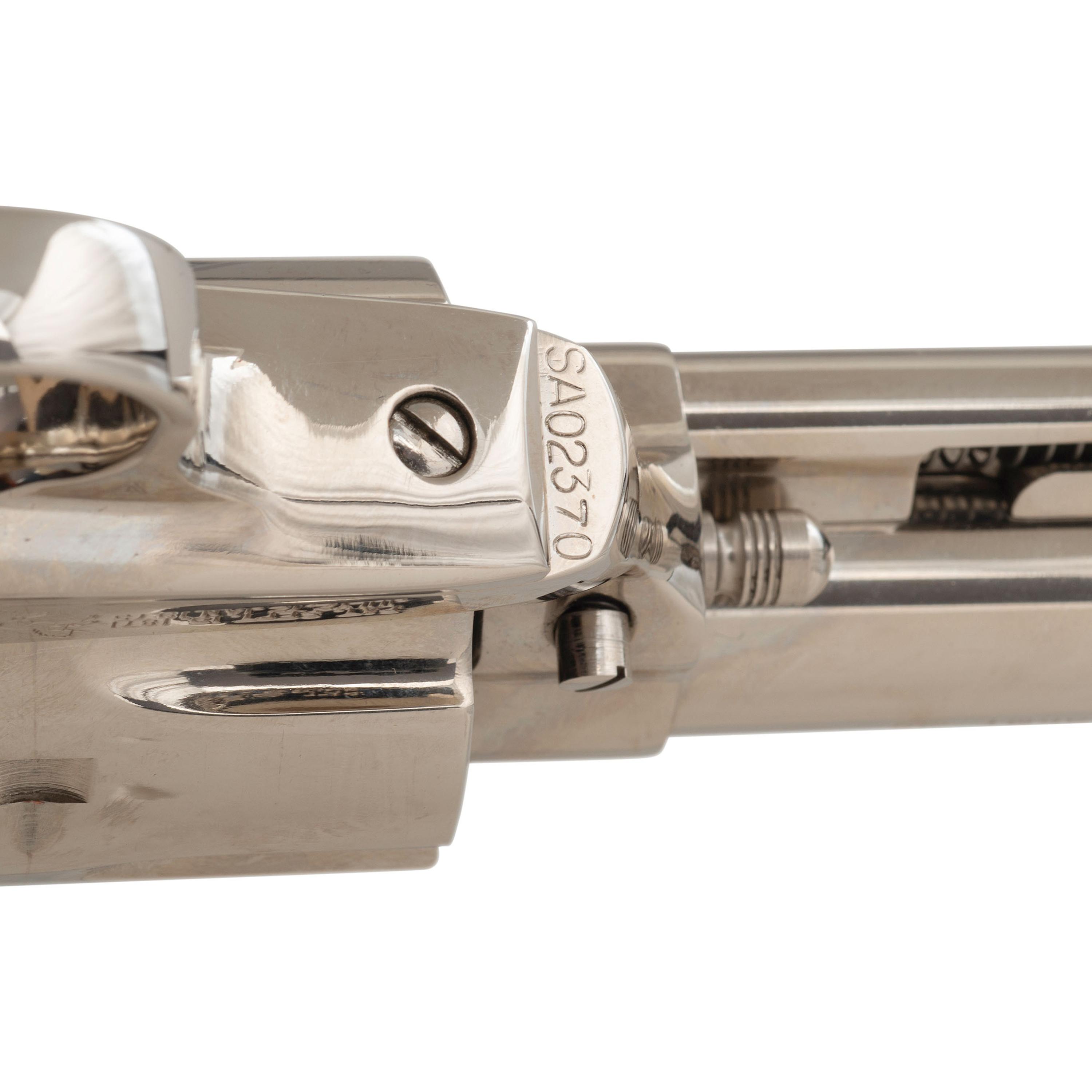 *3rd Generation 5.5" Nickel Colt Single Action Army Revolver with Mother of Pearl Grips in Box