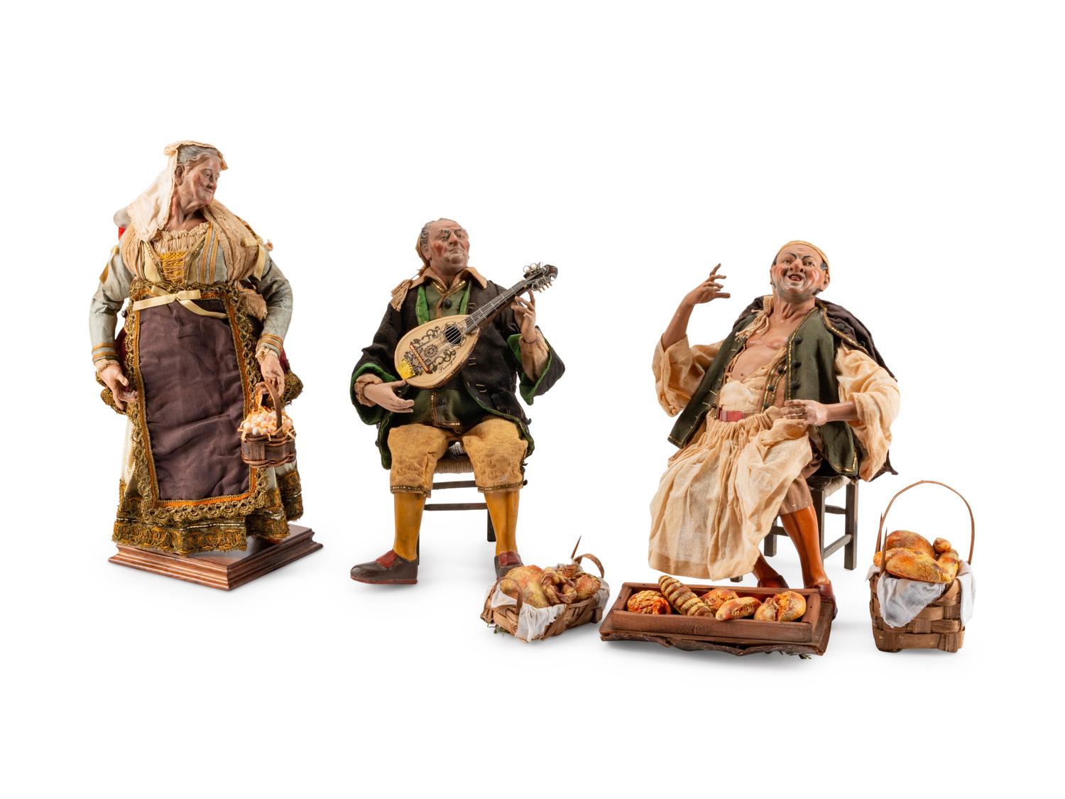 Three Neapolitan Market Figures — 19TH CENTURY