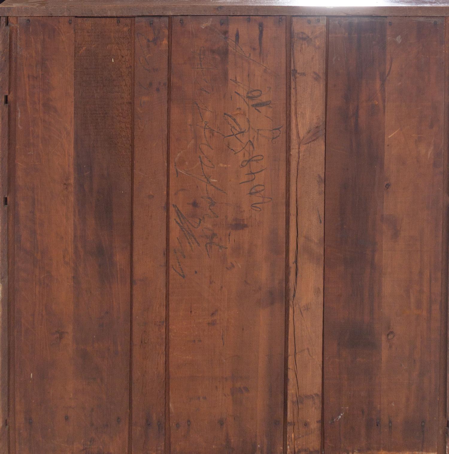 An American Eastlake Walnut and Maple Chest of Drawers