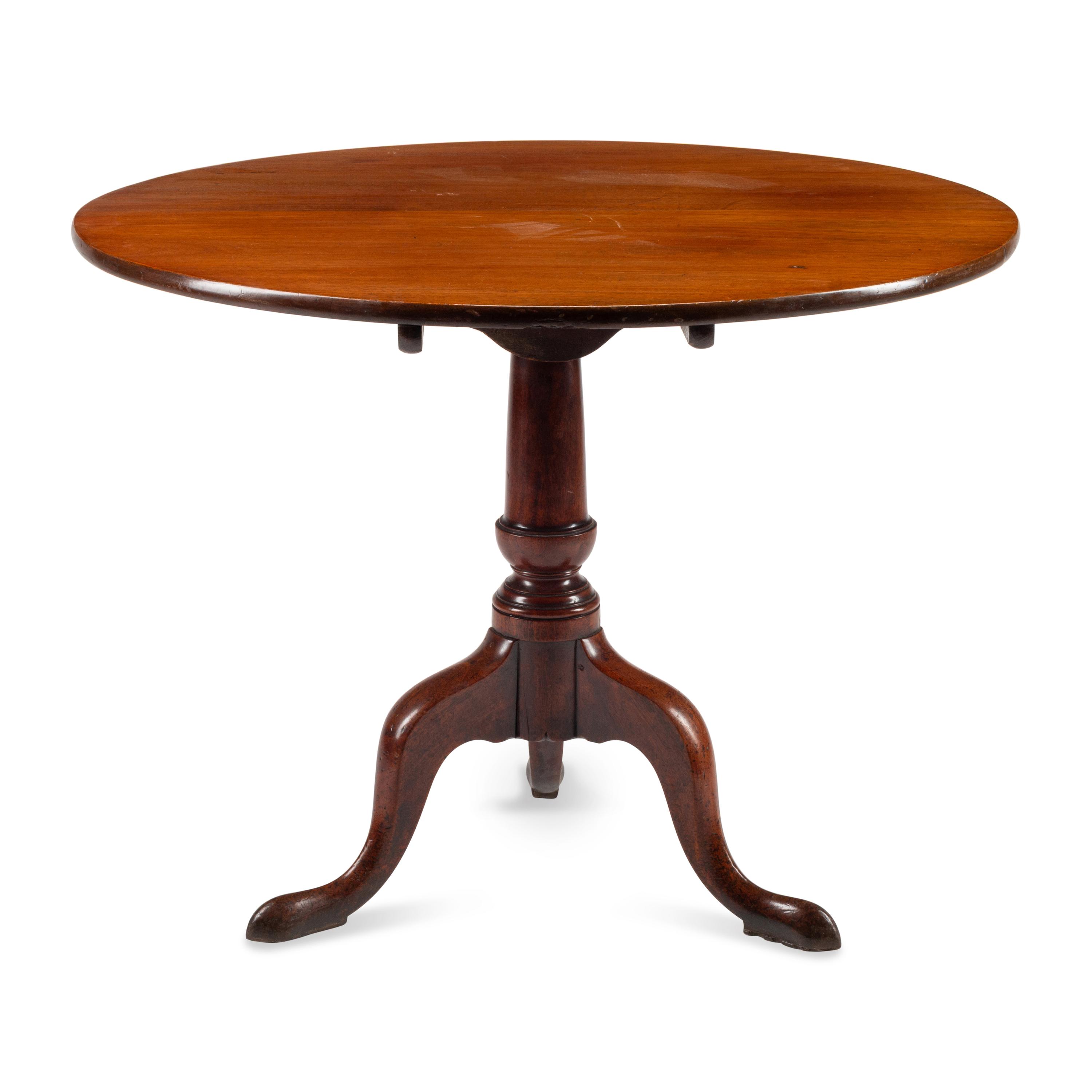 An English Mahogany Tilt-Top Tripod Table