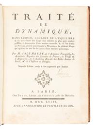 [SCIENCE & TECHNOLOGY]. ALEMBERT, Jean le Rond d' (1717-1783). Traité de dynamique, ...Nouvelle Edition, revûe & fort augmentee par l'Auteur . Paris: David, 1758.