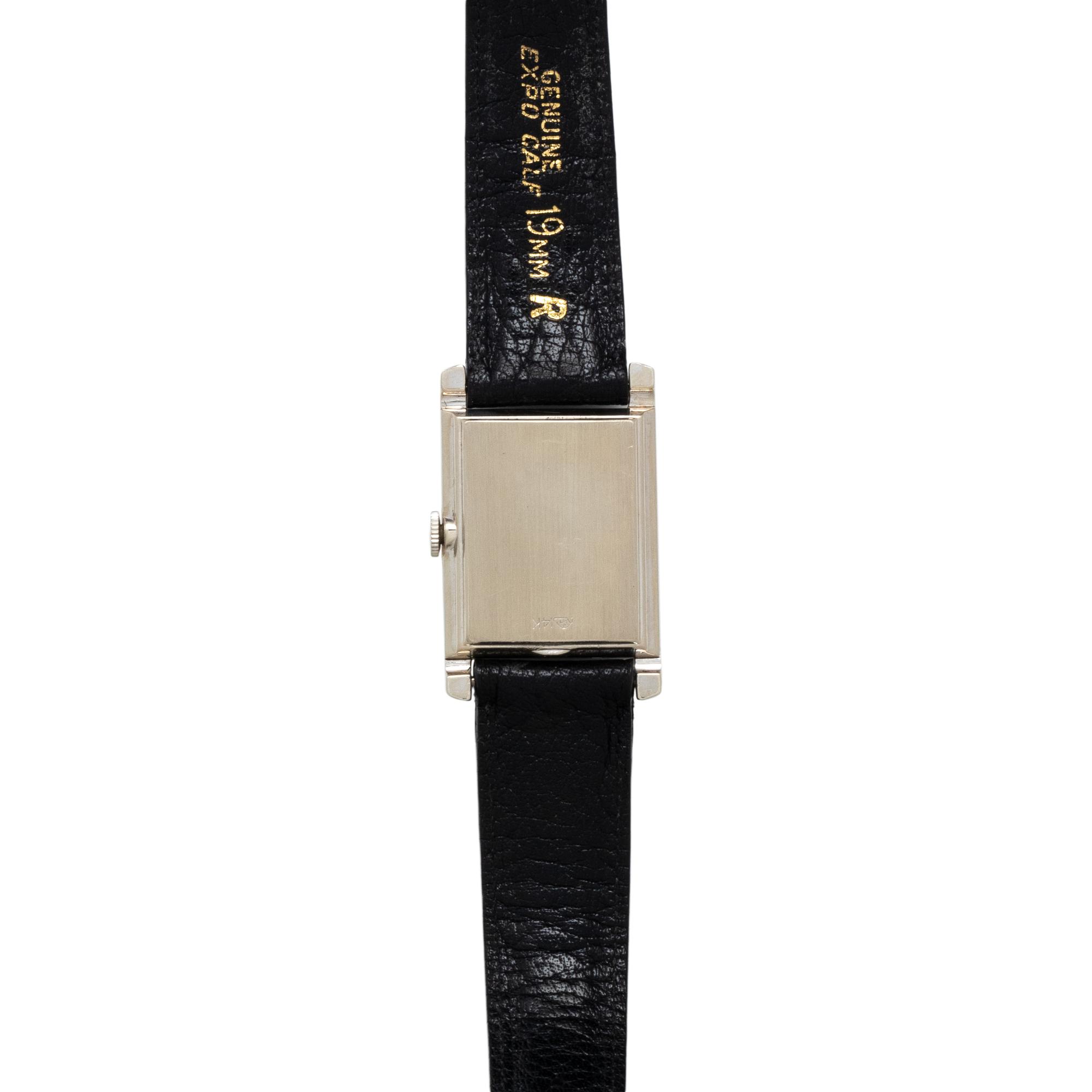 LONGINES, 14K WHITE GOLD AND DIAMOND WATCH