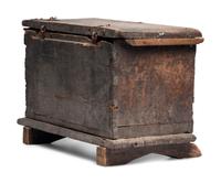 A Very Rare Southwestern Carved Sabino Wood Storage Box