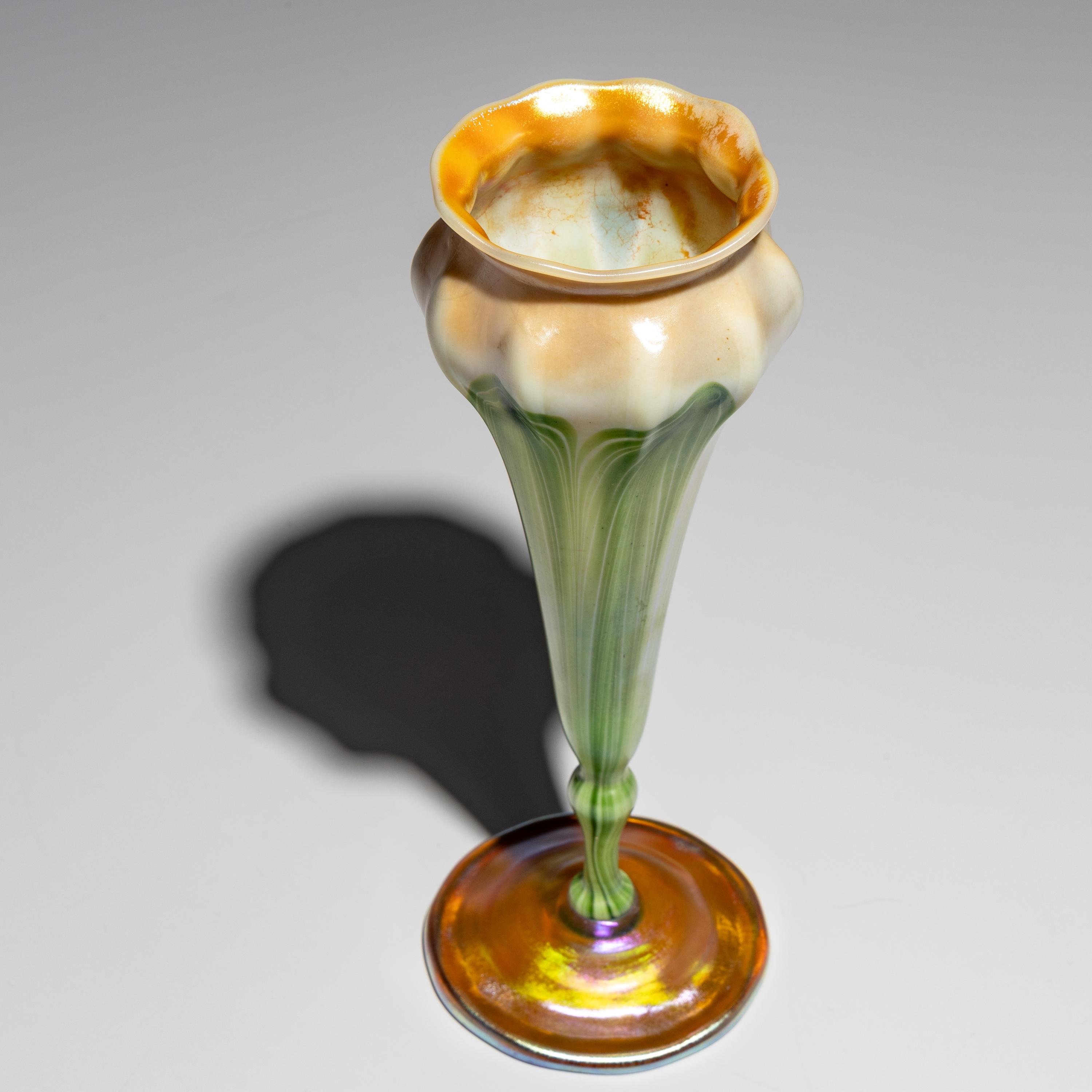 Tiffany Studios New York (American, 1880–1930) — Ribbed Floriform Vase, c. 1903–04