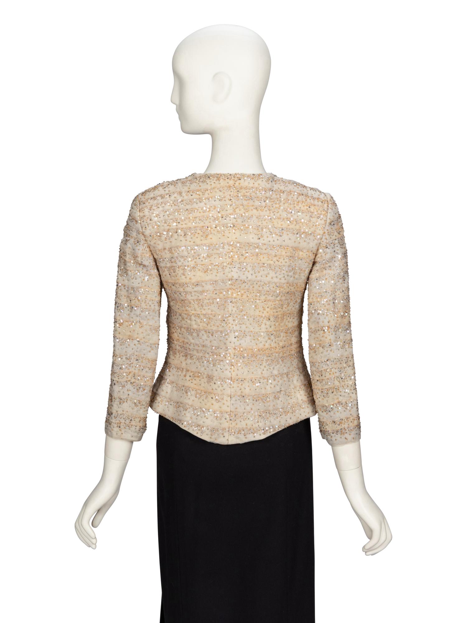 GIORGIO ARMANI, EMBELLISHED SILK JACKET