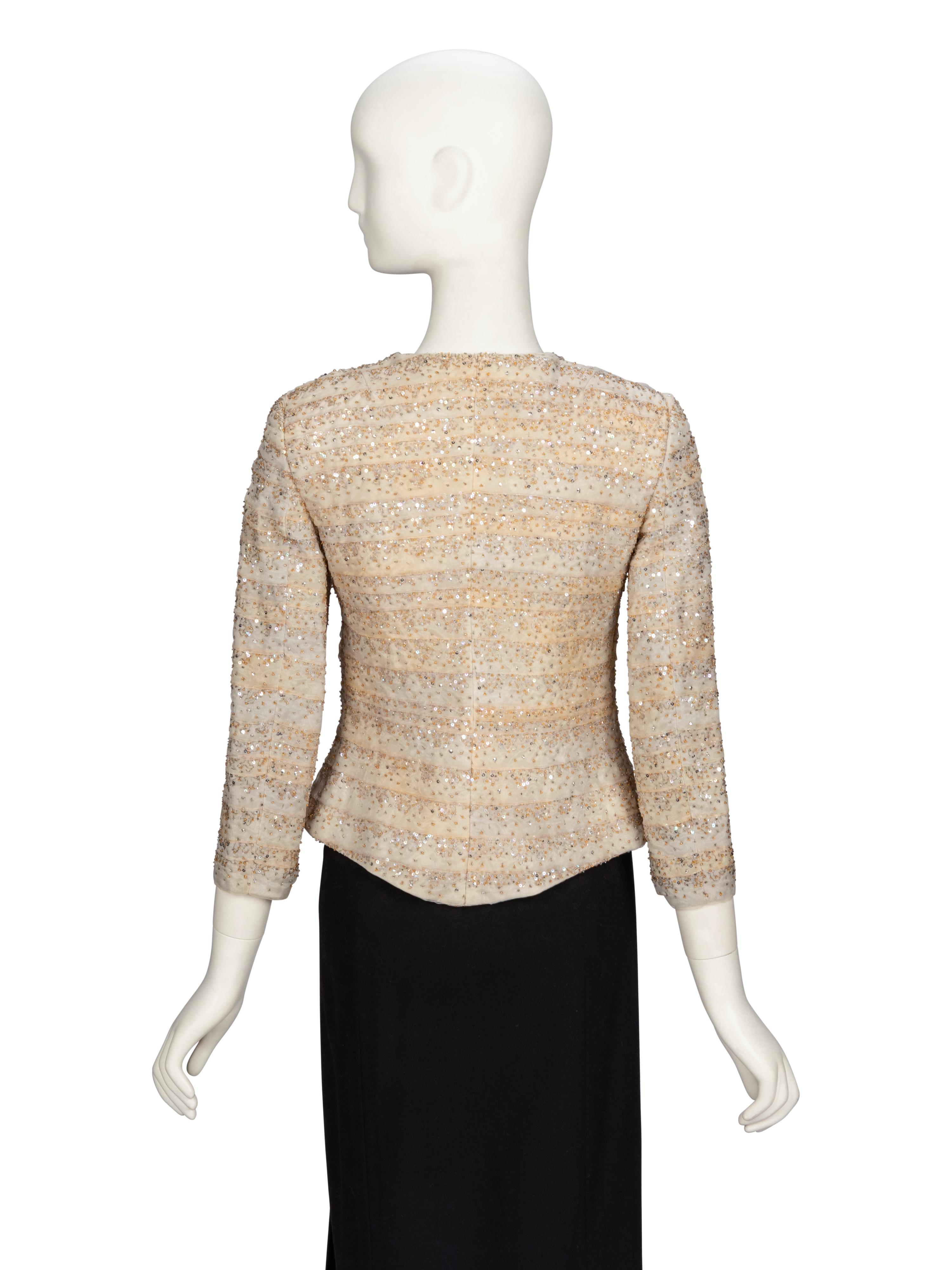 GIORGIO ARMANI, EMBELLISHED SILK JACKET