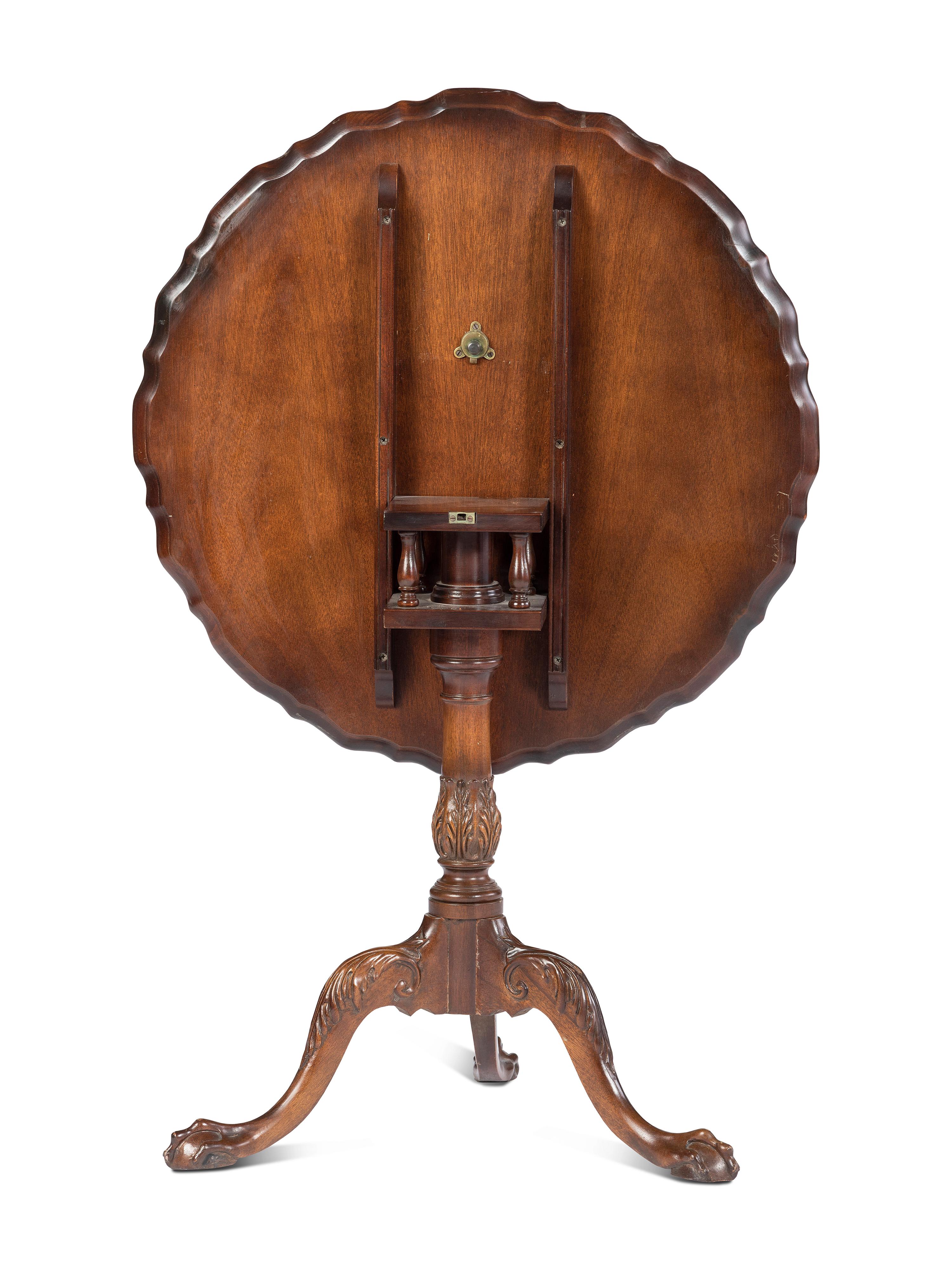 A Chippendale Style Mahogany Pie Crust Tilt Top Table