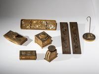 Seven Pine Needle and Grape Vine Desk Accessories