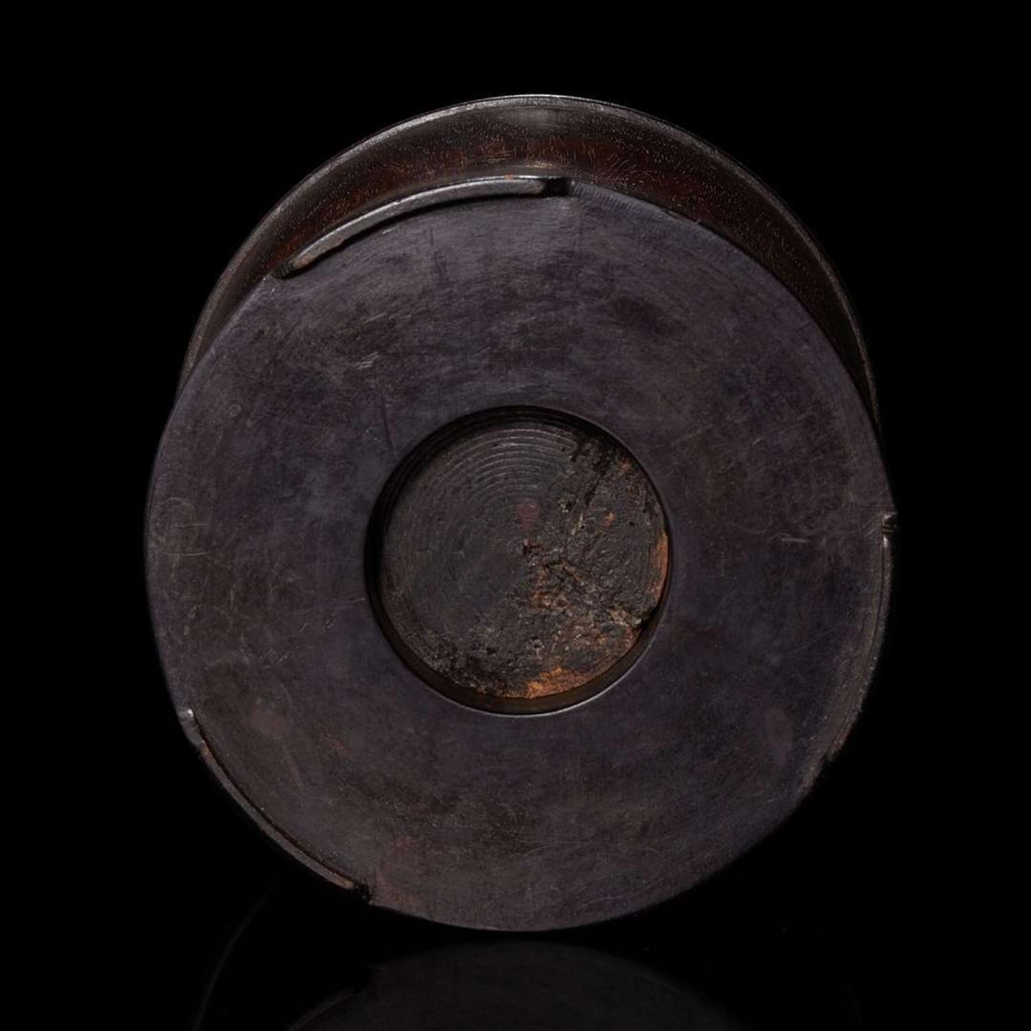 A Chinese hardwood brush pot