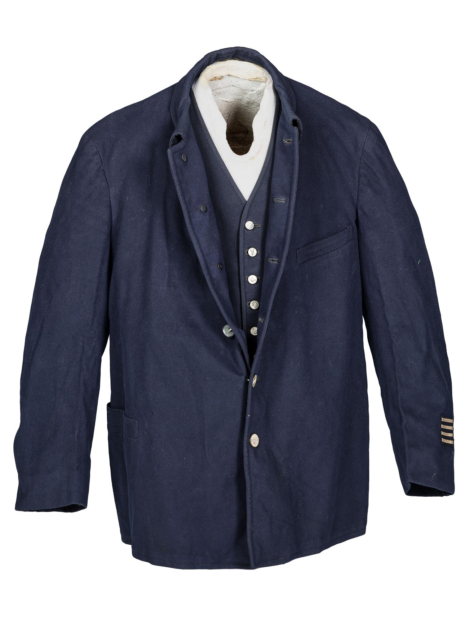 [OCCUPATIONAL]. Pullman Porter uniform jacket and vest. Ca. early to mid 1900s.