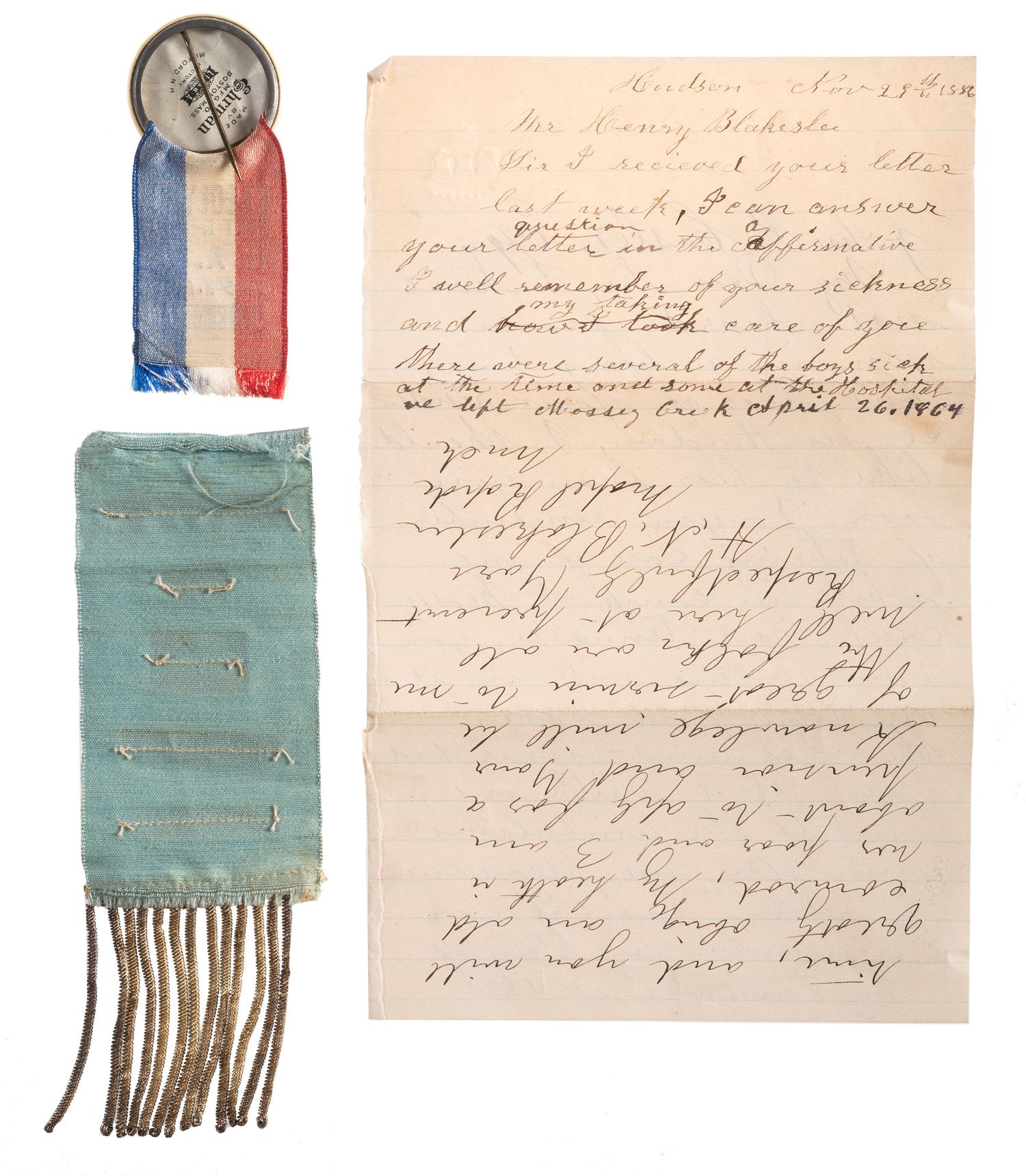 [CIVIL WAR - MICHIGAN] Corporal John P. Casler (ca 1832-1922), Company G, 23rd Michigan Infantry Regiment. Archive of items related to Casler's war service and post-war career.