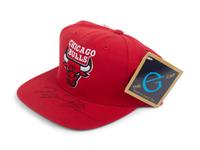 A Michael Jordan Signed Autograph Chicago Bulls Hat (Beckett Authentication Services Letter BAS Certified),