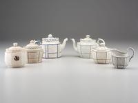 Six Staffordshire Stoneware Tea Articles for the American Market