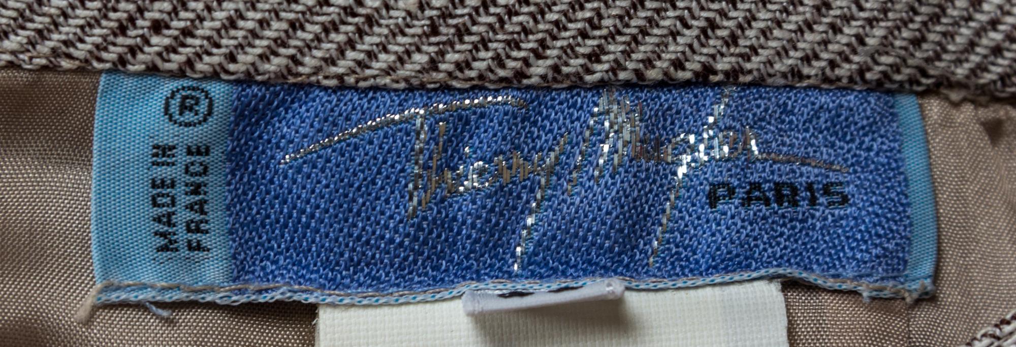 A Thierry Mugler Tweed Linen Suit, Size 38.