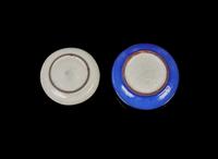 Two Chinese enameled Yixing stoneware brush washers 彩陶筆洗兩件