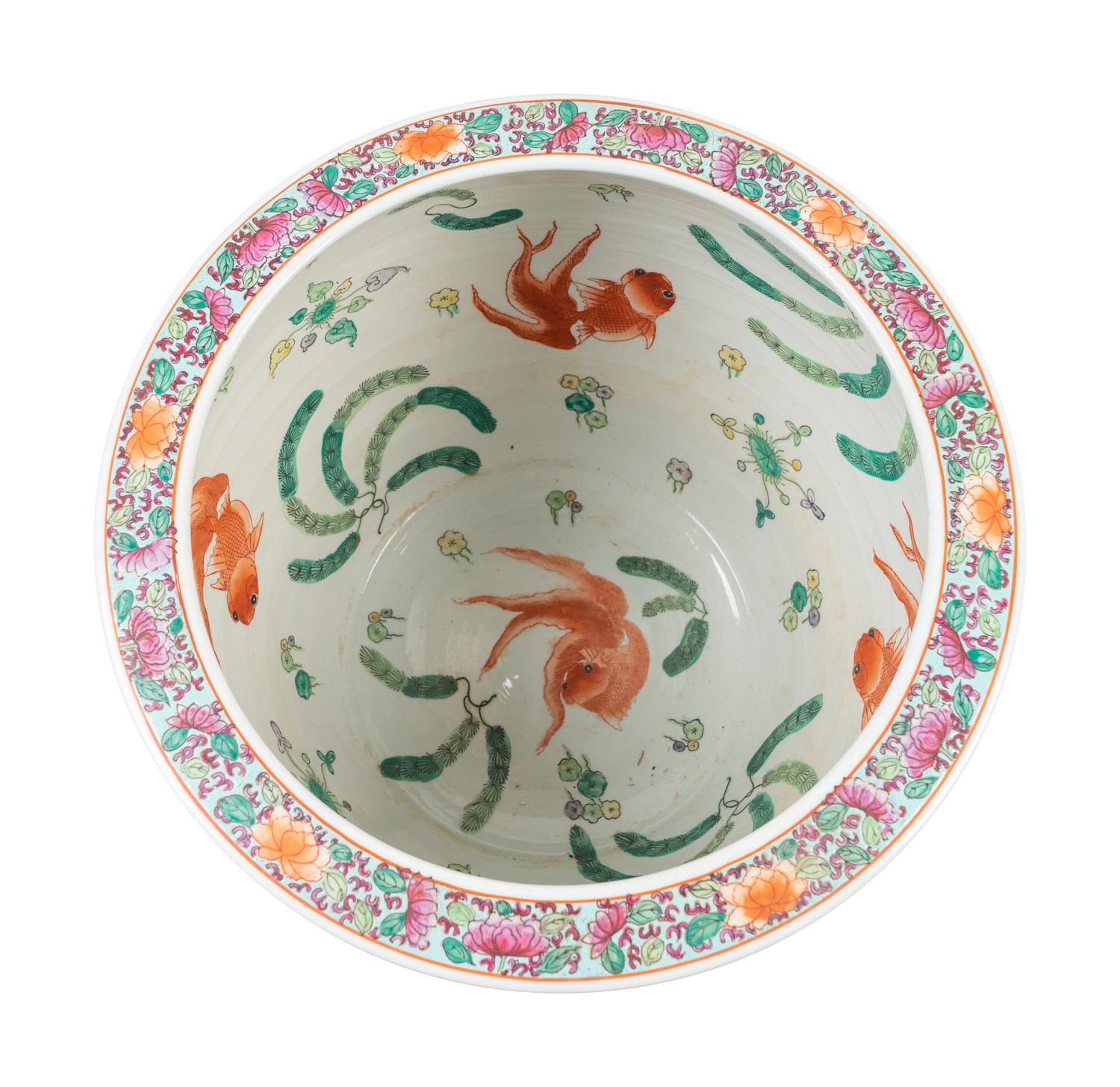 A Chinese Export Famille Noir Jardiniere — 20TH CENTURY