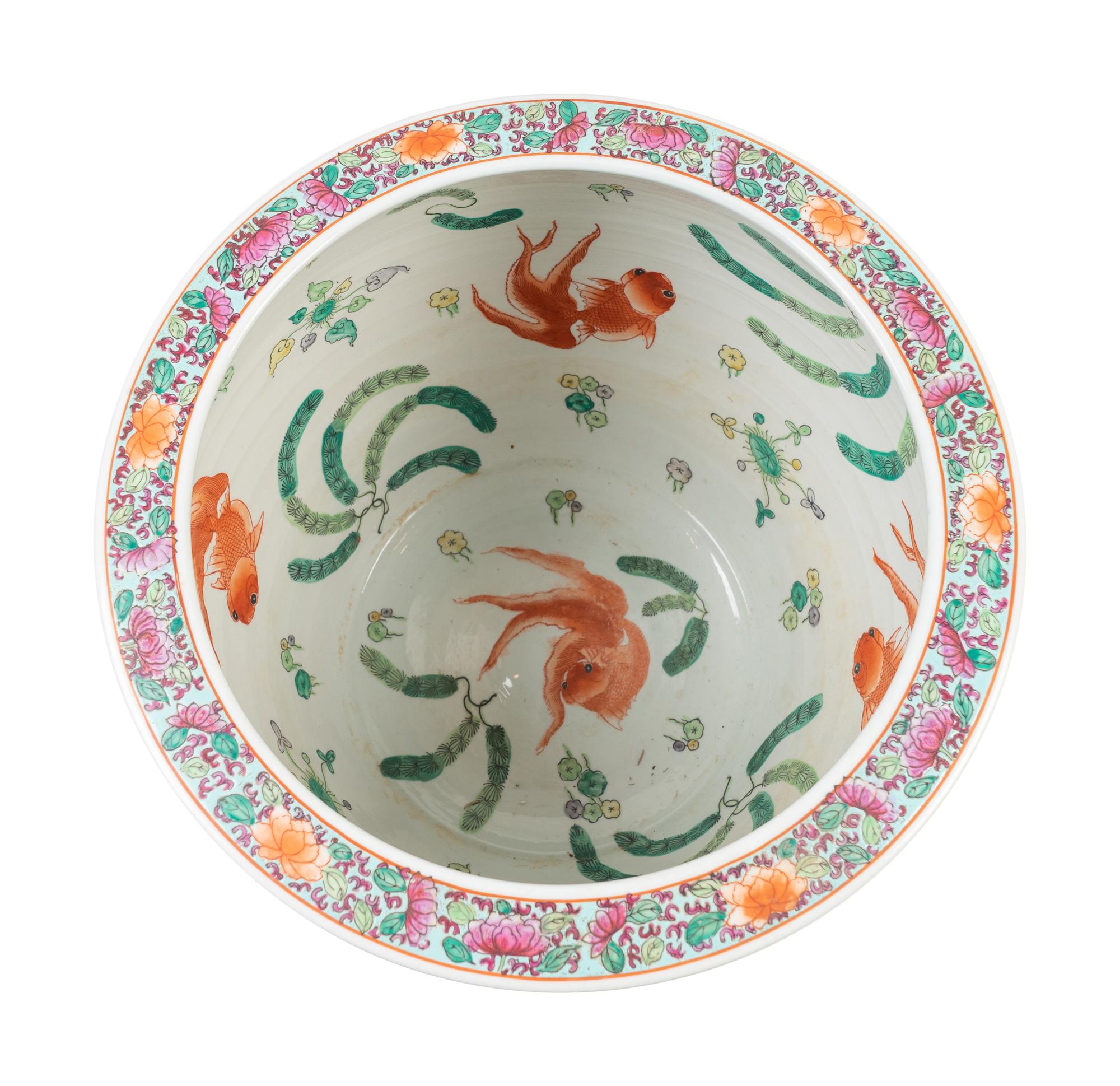 A Chinese Export Famille Noir Jardiniere — 20TH CENTURY