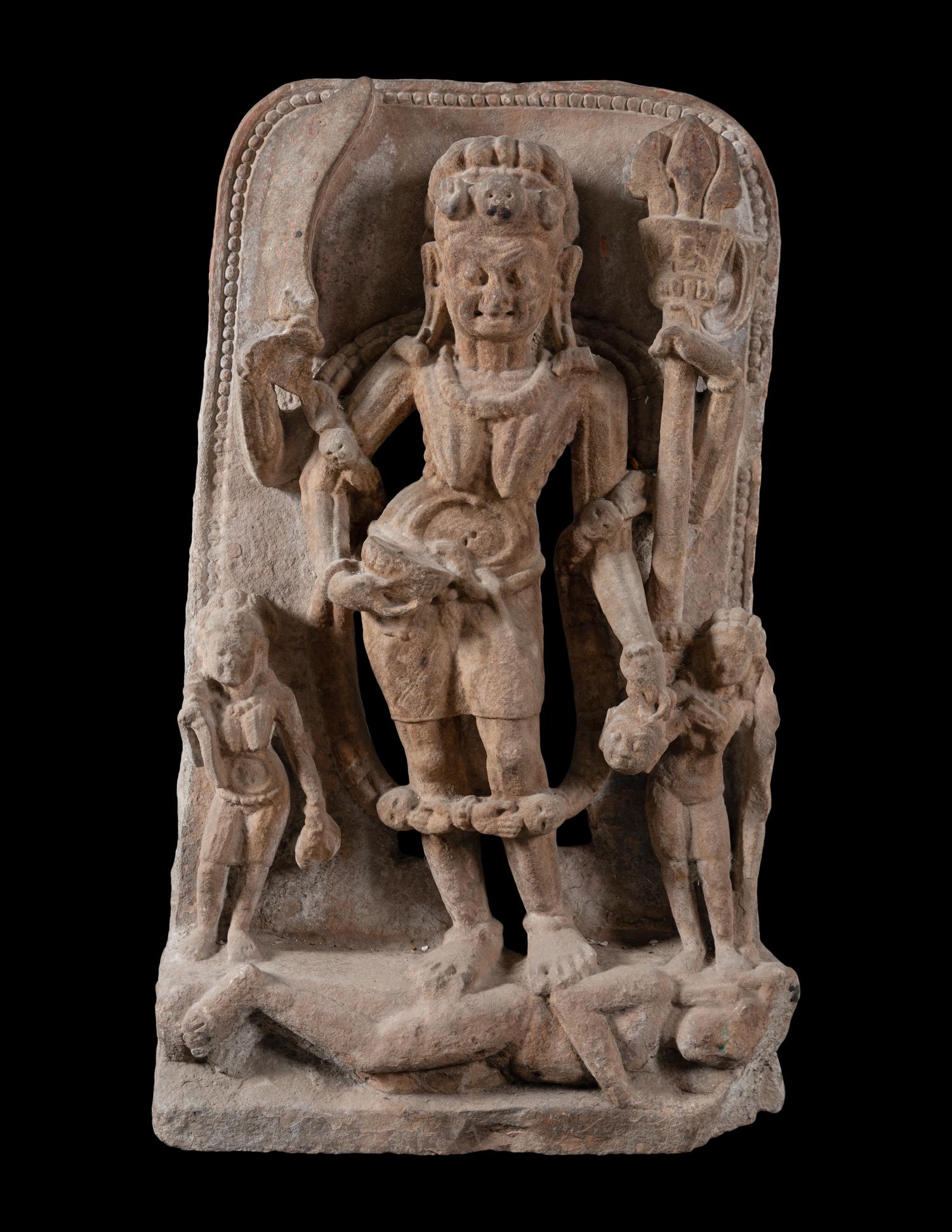 An Indian Stone Carving of Deities