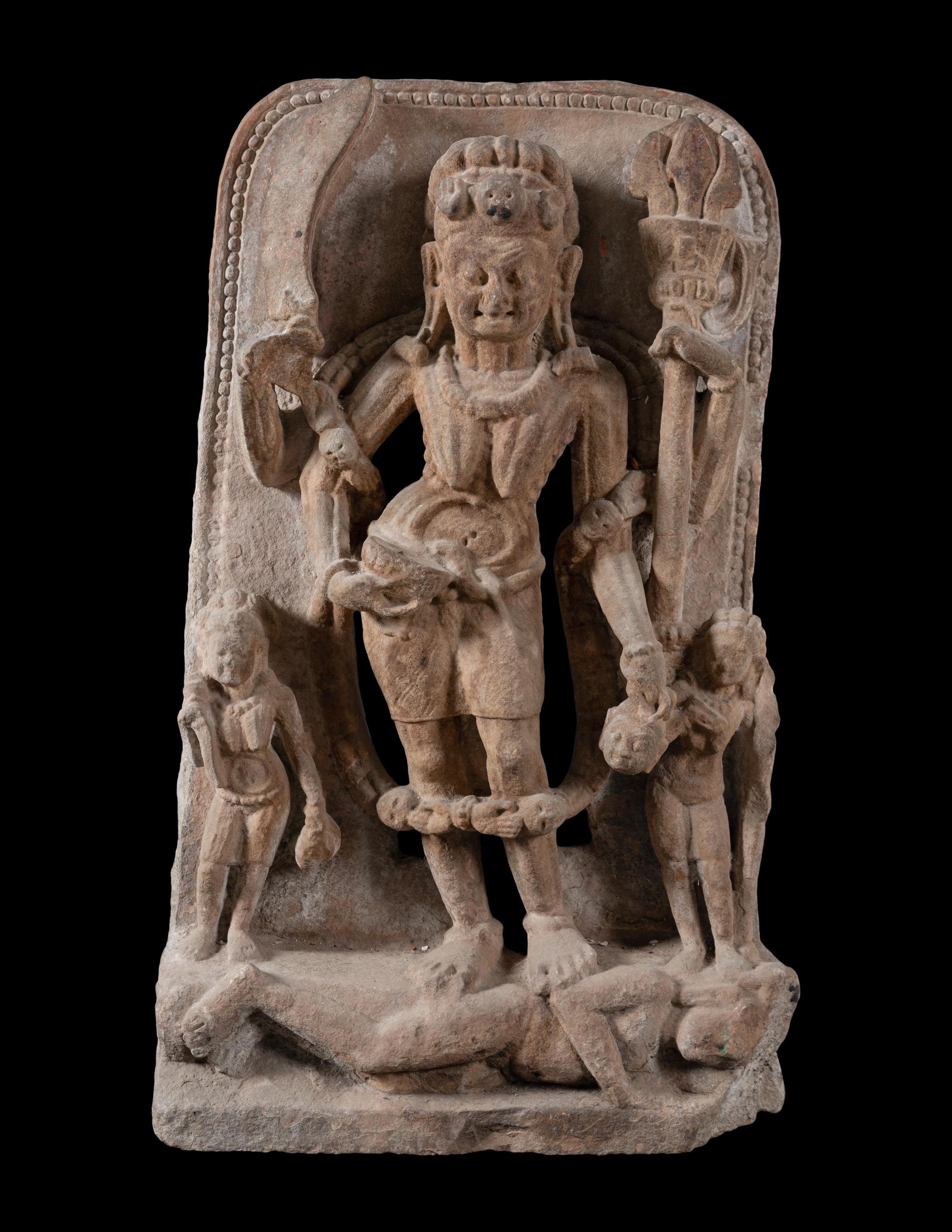 An Indian Stone Carving of Deities