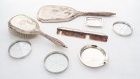 A Collection of American Silver and Silver Mounted Articles, Various Makers, comprising three silver and glass coasters, Webster Compan